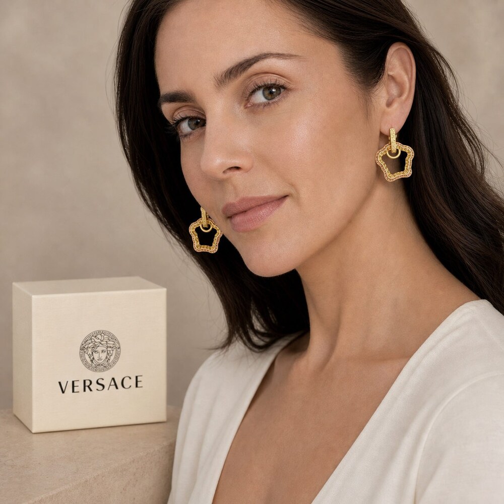 Versace Bold Statement Earrings Style 4 | New with Box - Picture 8 of 9
